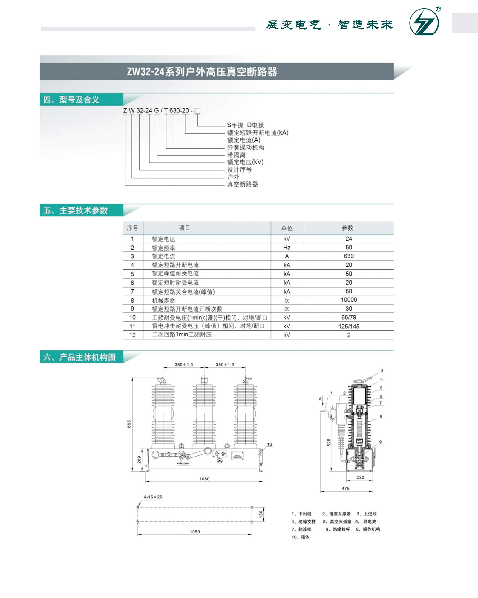 ZW32-24系列戶外高壓真空斷路器